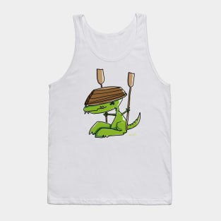 Dinosaur with Rowing Boat Tank Top